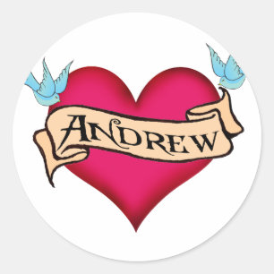 Pegatina Redonda Andrew - camisetas y regalos de encargo del