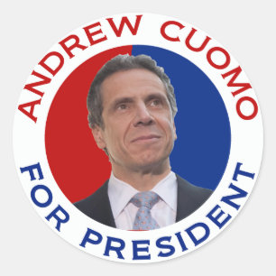 Pegatina Redonda Andrew Cuomo Presidente