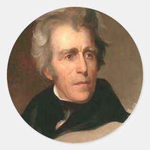 Pegatina Redonda Andrew Jackson