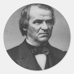 Pegatina Redonda Andrew Johnson 17