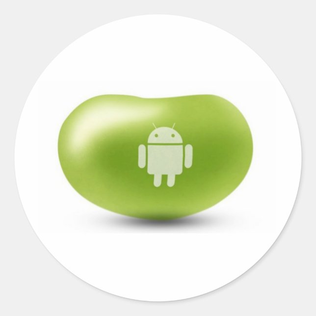 Pegatina Redonda Android Jelly Bean (Anverso)