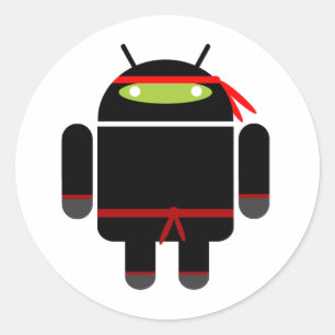 Pegatina Redonda Android Ninja