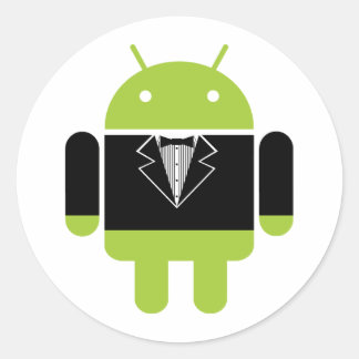 Pegatina Redonda Android Tux