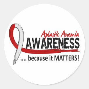 Pegatina Redonda Anemia aplásica Conciencia 2
