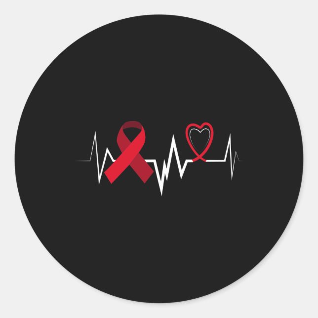 Pegatina Redonda Aneuralismo cerebral de latido Aneurysm cerebral d (Anverso)