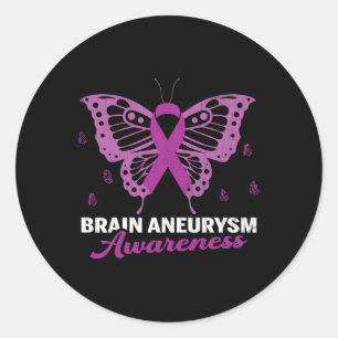 Pegatina Redonda Aneurysm Sensibilización Cirugía Mariposa Graph