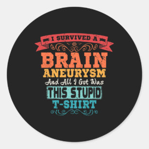 Pegatina Redonda Aneurysm Surgery Survivor Awareness Gift
