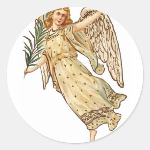 Pegatina Redonda Ángel