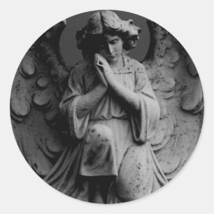 Pegatina Redonda Ángel