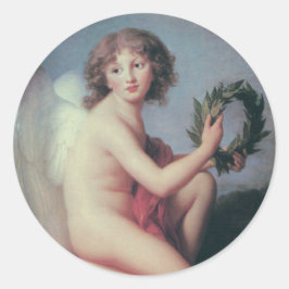 Pegatina Redonda Ángel