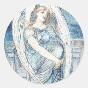 Pegatina Redonda Ángel de la guarda En la Biblia hebrea