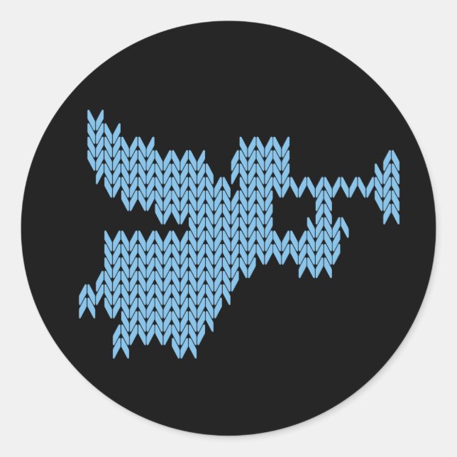 Pegatina Redonda Ángel de punto con Trumpet Christian Religious UCS (Anverso)