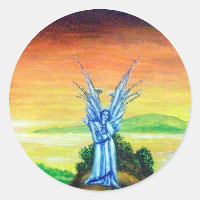 PEGATINA REDONDA ANGEL DE TWITTER (Anverso)