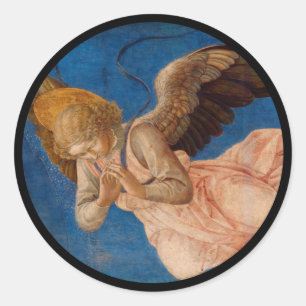 Pegatina Redonda Ángel en el cielo