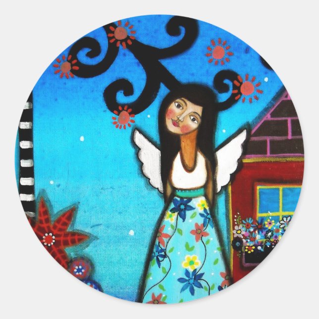 PEGATINA REDONDA ANGEL ESPECIAL (Anverso)