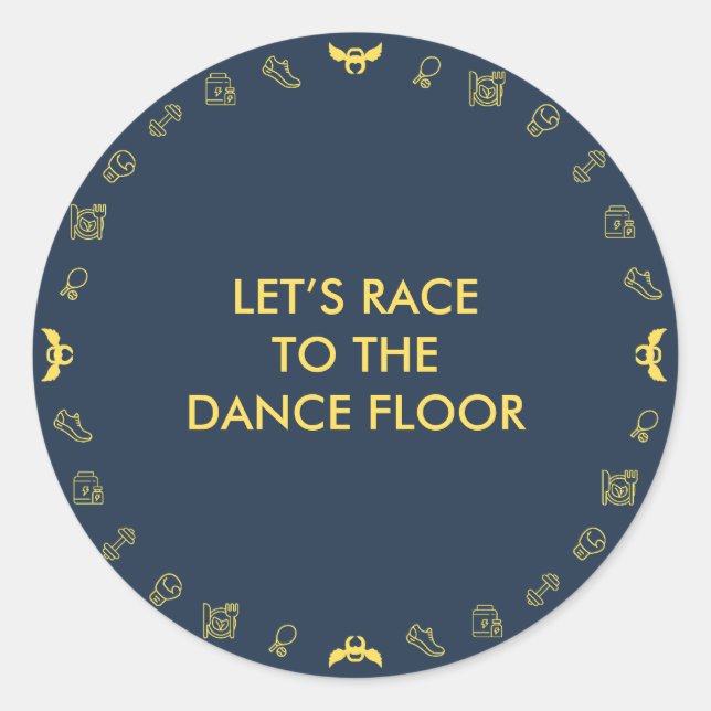 Pegatina Redonda Angel Fitness Collab (Anverso)