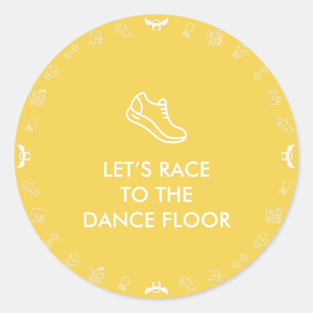 Pegatina Redonda Angel Fitness Collab (Anverso)