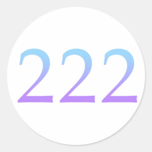 Pegatina Redonda Ángel número 222 - Alineación