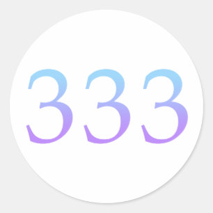 Pegatina Redonda Ángel número 333 - Soporte