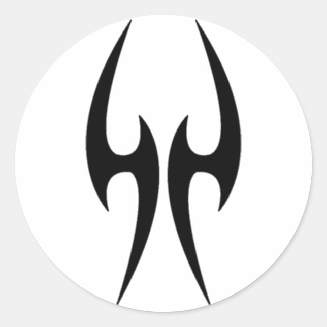 Pegatina Redonda Angel Wing (Anverso)