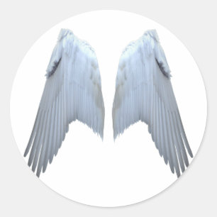 Pegatina Redonda Angel Wings