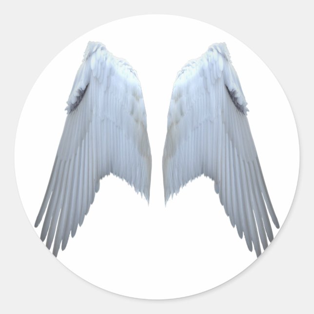 Pegatina Redonda Angel Wings (Anverso)