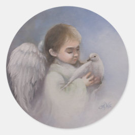 Pegatina Redonda Angelic Blessings