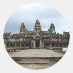 Pegatina Redonda Angkor Wat
