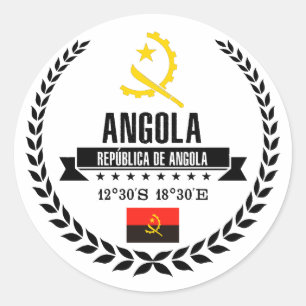 Pegatina Redonda Angola