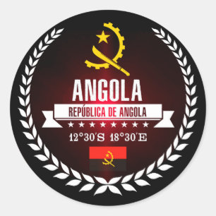 Pegatina Redonda Angola