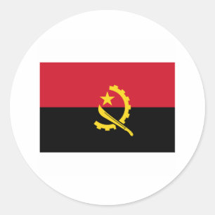 Pegatina Redonda Angola FLAG International