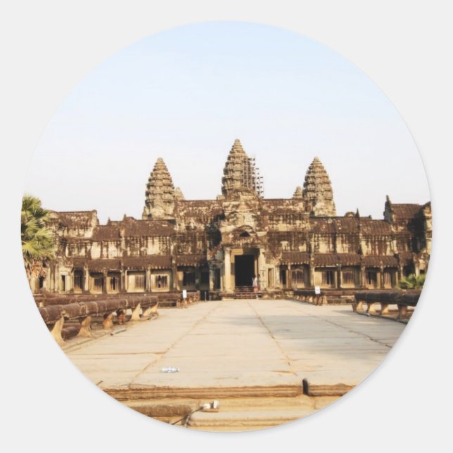 Pegatina Redonda Angor Wat (Anverso)