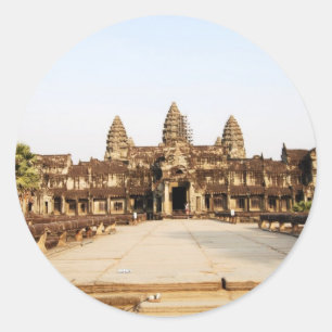 Pegatina Redonda Angor Wat