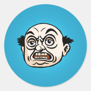 Pegatina Redonda Angry Boss