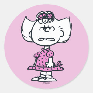 Pegatina Redonda Angry Sally