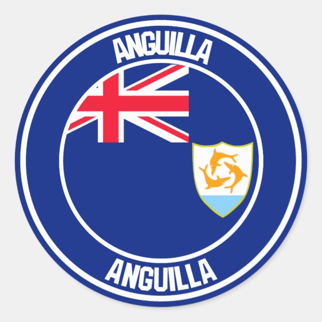 Pegatina Redonda Anguila Round Emblem (Anverso)