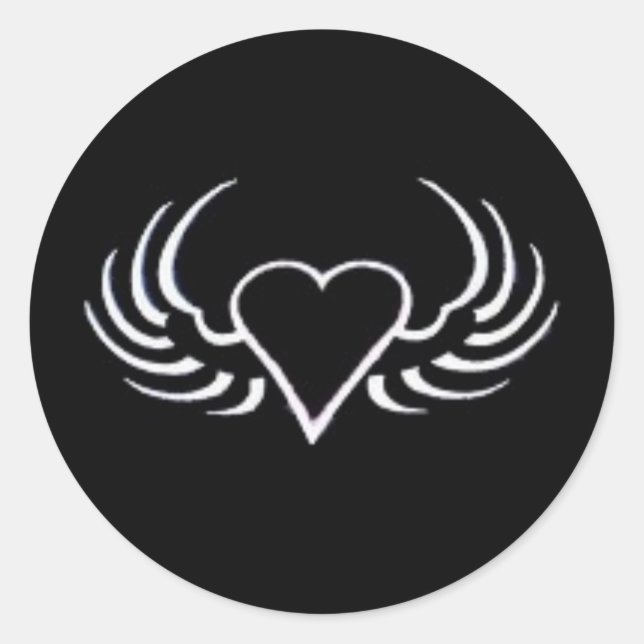 Pegatina Redonda angustia (Anverso)