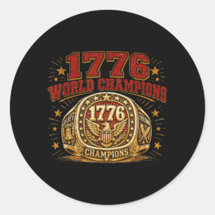 Pegatina Redonda Anillo de estilo deportivo deportivo mundial 1776