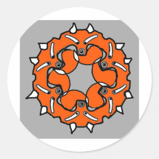 Pegatina Redonda Anillo de la cadena Fox