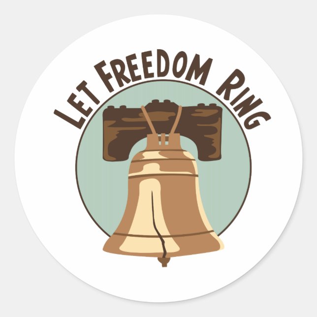 Pegatina Redonda Anillo de libertad (Anverso)