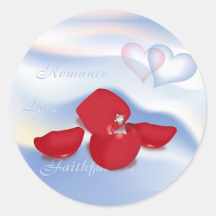 Pegatina Redonda Anillo en Petales