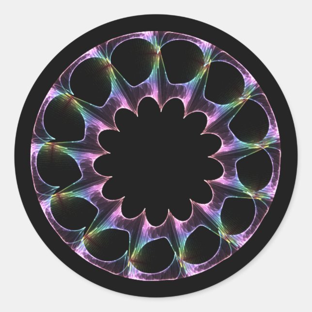 Pegatina Redonda Anillo fractal - Catcher Sun (Anverso)