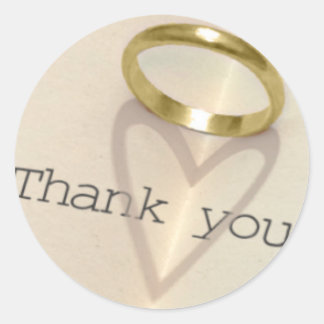 Pegatina Redonda Anillo | Heart Shadow Gracias