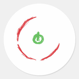 Pegatina Redonda Anillo rojo de la muerte