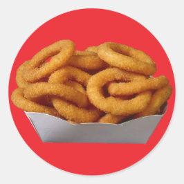 Pegatina Redonda Anillos de cebolla