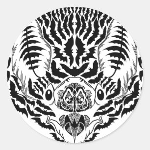 Pegatina Redonda Animal del alcohol del palo