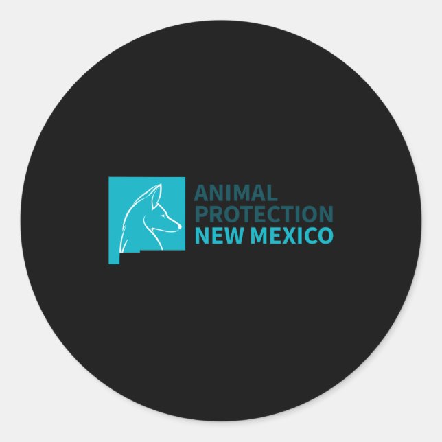 Pegatina Redonda Animal Protection New Mexico  (Anverso)