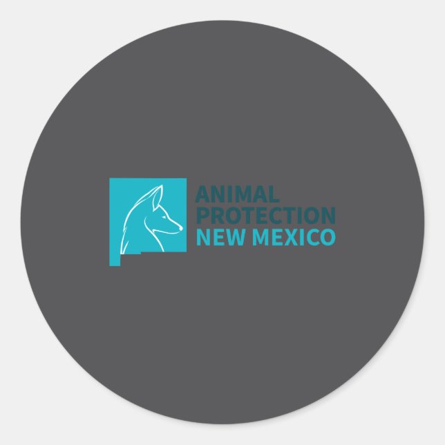 Pegatina Redonda Animal Protection New Mexico _1  (Anverso)