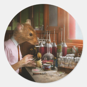 Pegatina Redonda Animal - Rat - The Lab Rat