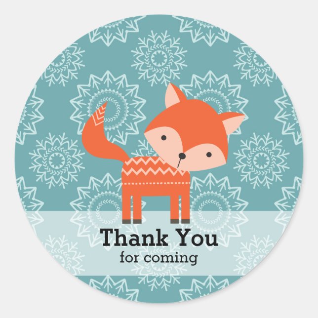 Pegatina Redonda Animal salvaje de Cute (Anverso)